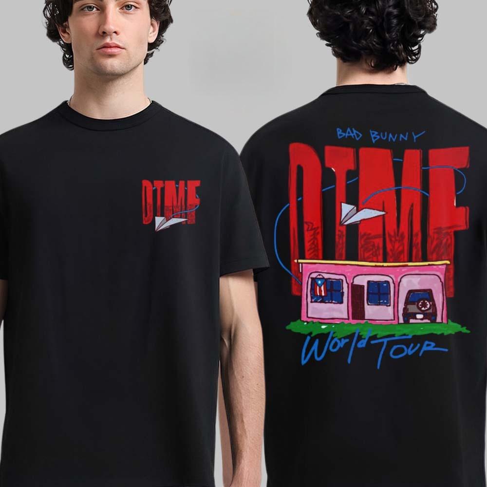 2026 Bad Bunny Dtmf World Tour Tshirt Unisex Unisex Summer 100 Cotton Clothing Fashion High Quality Short Sleeved Top Streetwear