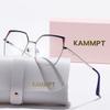 KAMMPT Vintage Square Glasses Women 2024 New Fashion Metal Rim Optical Frames Trendy Luxury Brand Blue Light Blocking Eyeglasses