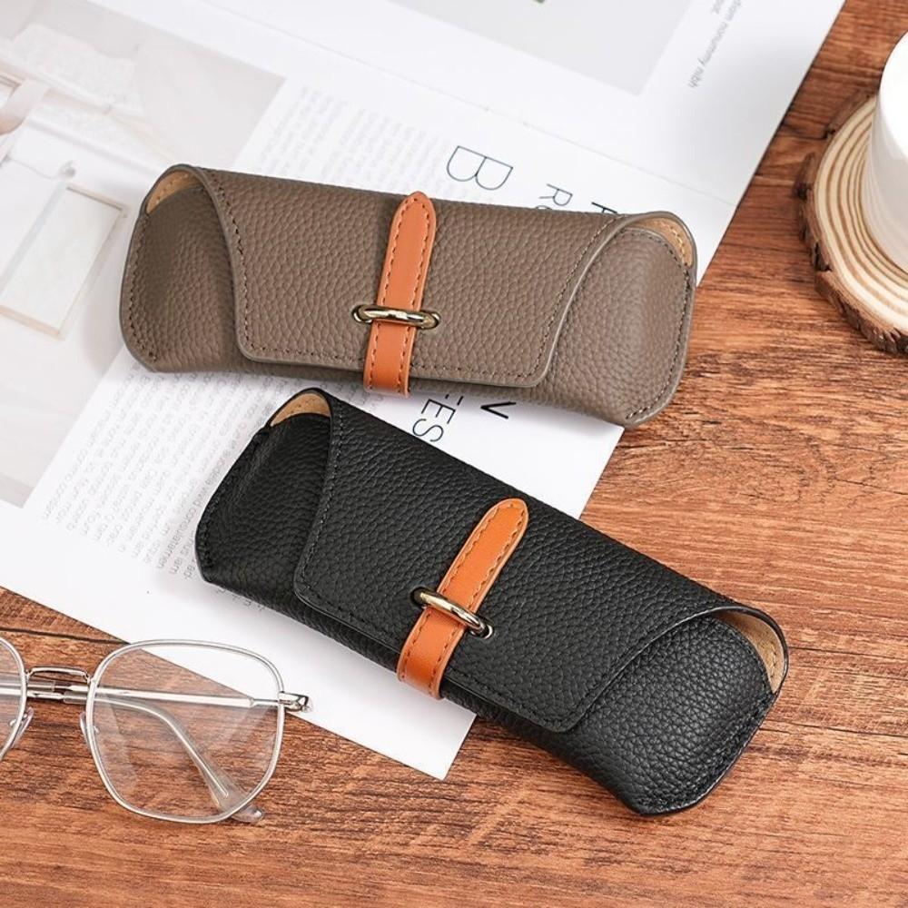 Genuine Leather Eyeglasses Box Eyewear Protector Glasses Case Fashion Sunglasses Bag  Women