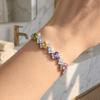 Colorful Zircon Bracelet Wristband Friendship Bracelet Women Crystal Hand Bracelet  Hand Accessory
