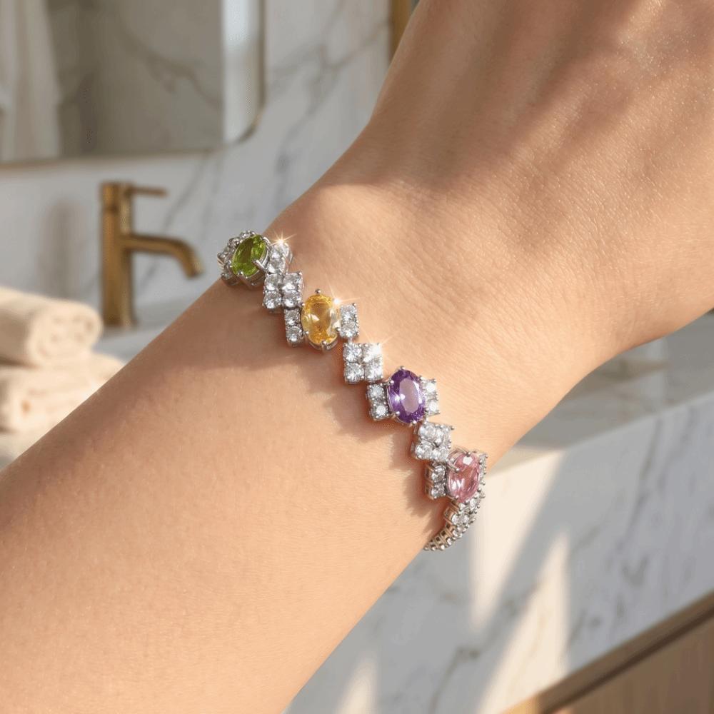 Colorful Zircon Bracelet Wristband Friendship Bracelet Women Crystal Hand Bracelet Hand Accessory