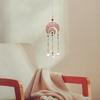 Natural Crystal Moon Pendant Sun Catcher Wind Chime for Home and Garden Decoration