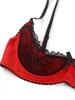 Womens Fashion Underwear Lace Push Up Bra Adjustable Straps Balconette Half Cup Lingerie for Daily Wear