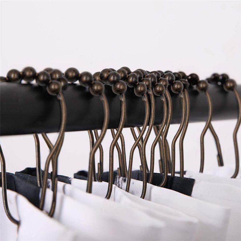 Smoothly Removable Shower Curtain Accessories Shower Curtain Hooks Glide Ring Hooks Curtain Rings