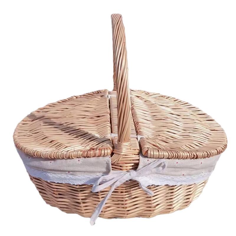 

Hand-Woven Wicker Picnic Basket