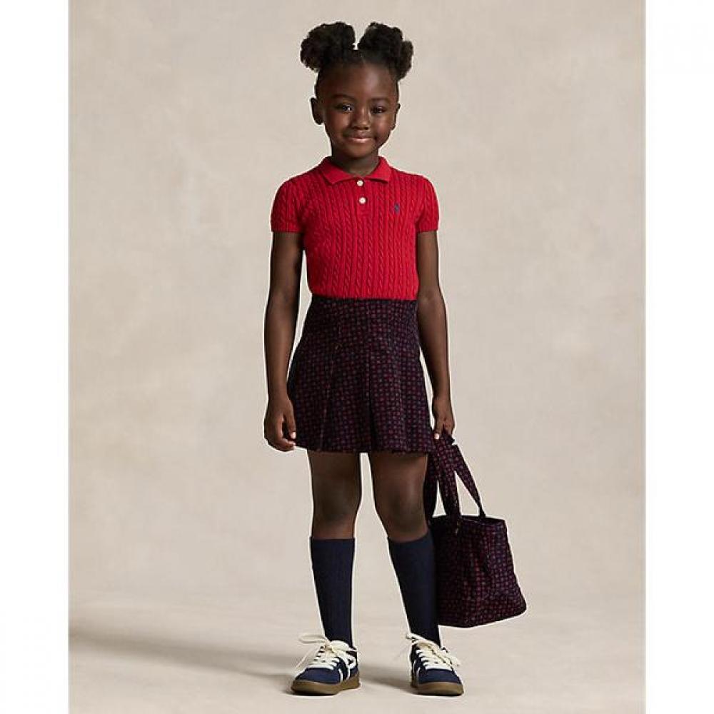 Polo Kids Girls Floral Pleated Corduroy Skirt 2 6y Cwposktr6h20130999 2