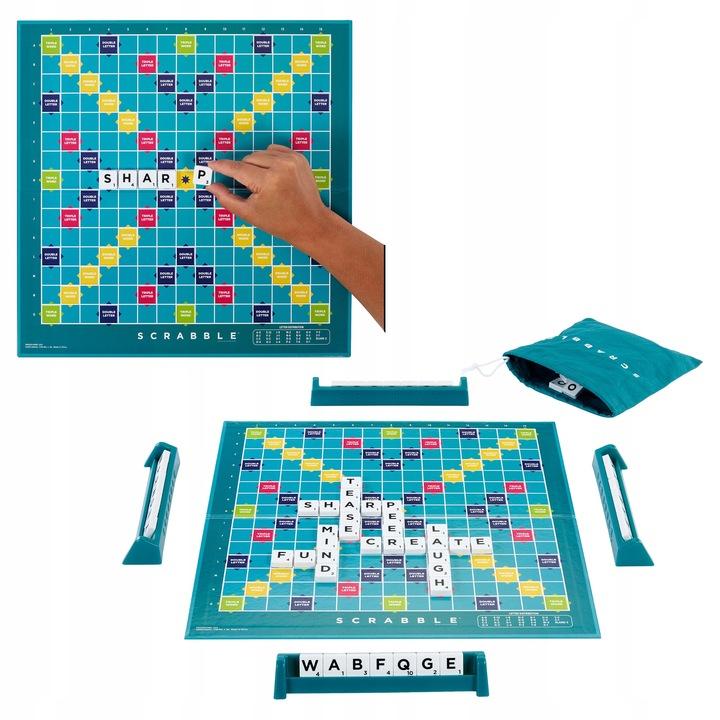 Gra Scrabble Original Wersja Polska Drużynowe - Klasyczne Hxm53 Dwustronne