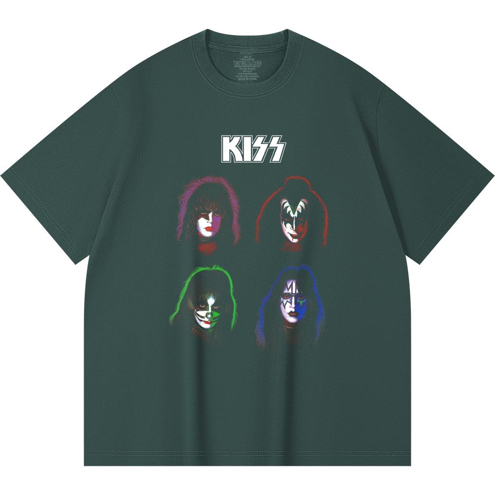 230 g/m² 100% Bavlna T-shirt Heavy Metal Rocková Kapela Tisk Populární Hudby Unisex Těžký Bavlněný T-shirt