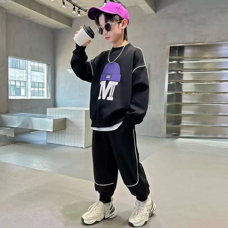 Boys' Autumn Suits, Long-sleeved Children's Tops, Sweaters and Trousers, 2-piece Suit