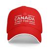Canada Is Not For Sale  Funny Sun Baseball Cap  Summer Fitted Retro Hip Hop Hats For Unisex Men Outdoor Sports Snapback Cap