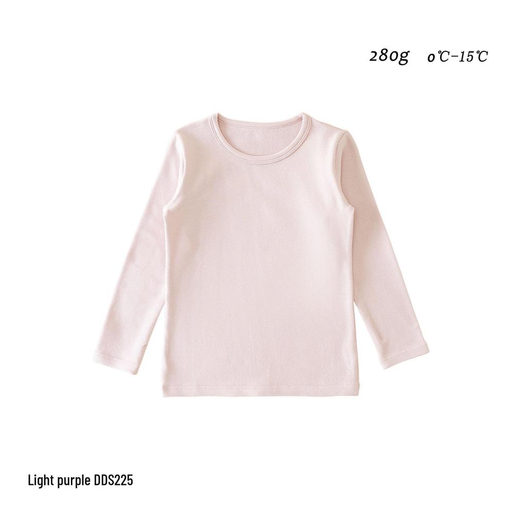 Children's Class A Pure Cotton Long Sleeve T-shirt - Autumn/Winter Round Neck Base Layer for Boys and Girls.