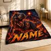Fiery Roaring T-Rex Coral Fleece Blanket