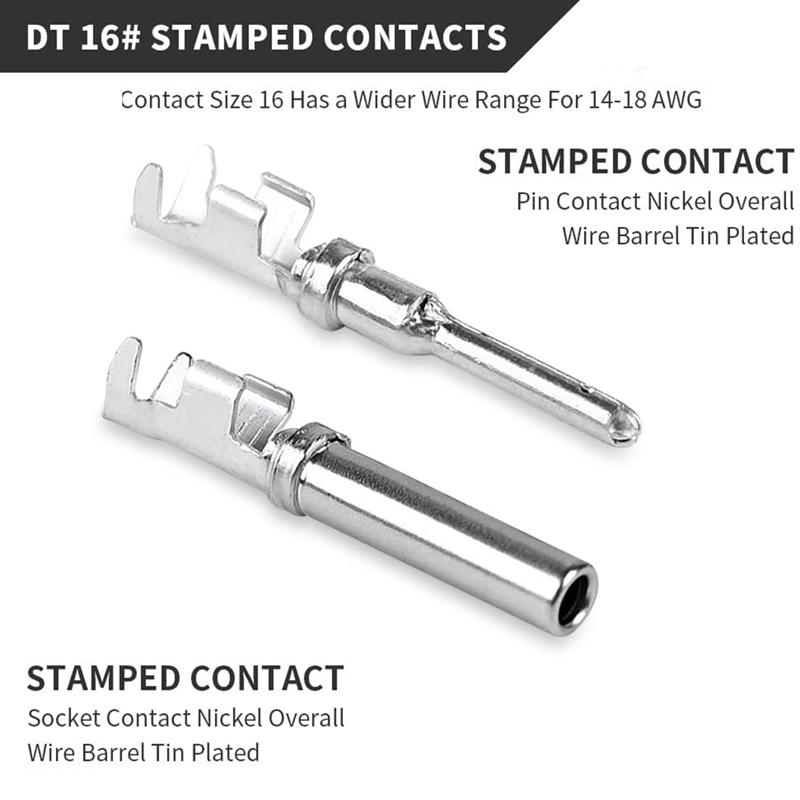 A96I-5 Set DT Steckverbinder-Kit, Wasserdichter DT-Steckverbinder, Größe 16 Gestanzte Kontakte, Dichtstopfen Für Auto, LKW, Motorrad
