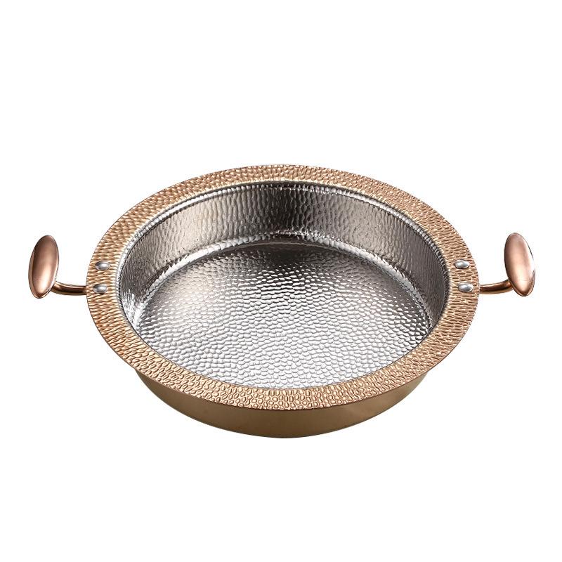 Gold-Plated Composite Steel Soup Pot for Home and Restaurant Use