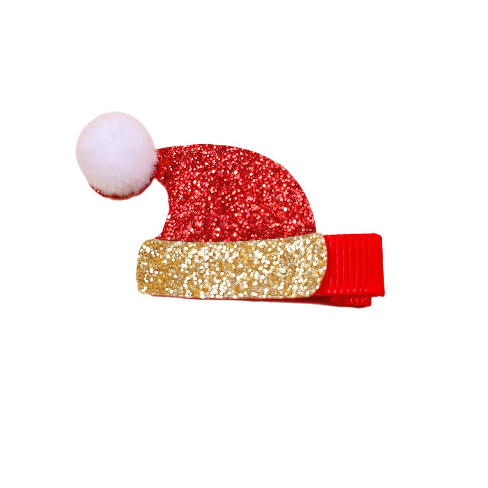 Детская рождественская блестящая заколка для волос «Гретель»: Милый мультяшный дизайн дерева и шляпы для печенья -