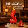 Red Torch Flame Lamp Decor Living Room Entryway Housewarming Opening Gift