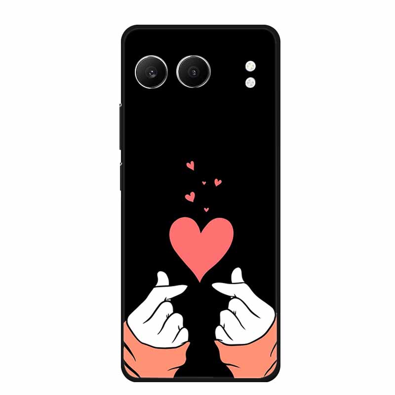For OnePlus Nord 4 Back Cover Case Cute Cartoon Cat Black Silicone Soft Phone Cases For OnePlus Nord 4 Case Nord4 6.74" Capa Bag