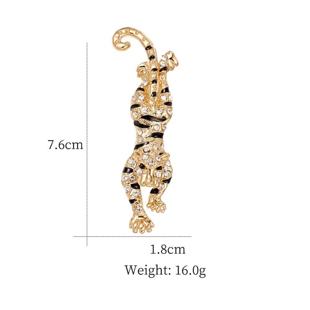 New Year Gifts Rhinestone Animal Fashion Jewelry Korean Style Pin Enamel Badges Tiger Brooches