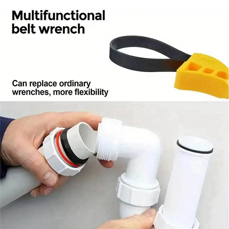 

3Pcs Multifunctional Belt Wrench Wrench Bottle Opener Auto Repair Filter Dual-Purpose Wrench-B61B чорний