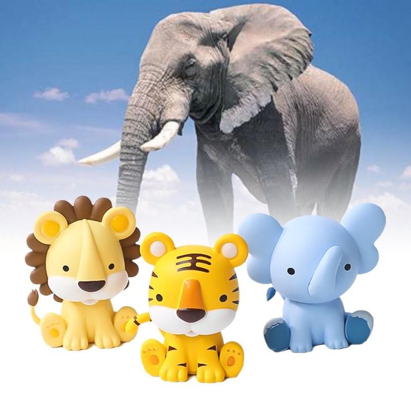 Lion Tiger Elephant Pvc Toy Doll Birthday Cake Decoration Moldel Children Gift