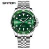 Sanda Men's Waterproof Quartz Watch with Rotating Bezel, Luminous Hands, and Simple Calendar.