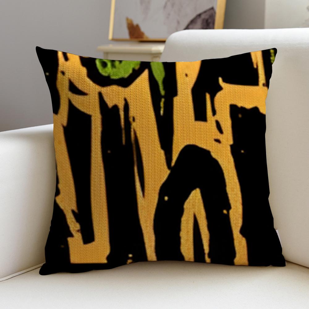 Metal BBring Me The HorizonS Cushion Cover Breathable and skinfriendly linen pillowcase square removable and washable cushion