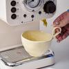 Minimalistischer Henkel Kaffeetasse Latte Haferflocken Frühstückstasse Einfarbig Tasse Kurz Dick Mündung Groß Nordische Tasse Keramik