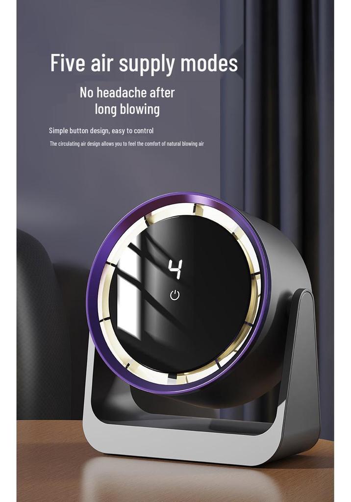 Eslite USB Desk Lamp & Fan: Portable, Wall-Mountable Small Fan for Office, Dorm, or Home.