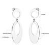 Geometric Stud Earrings Round Triangle Fringed Earrings Stainless Steel Plated 18K Gold Earrings