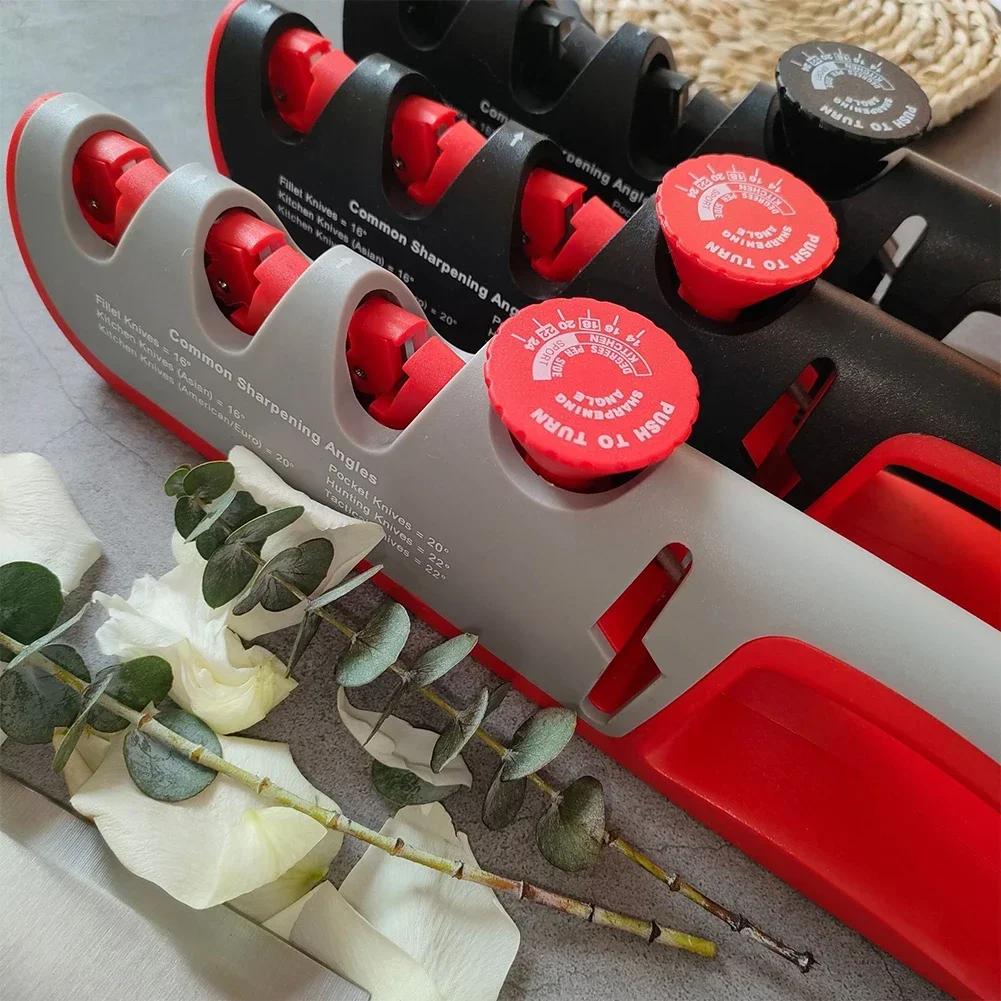 4-in-1 Knife Sharpener Adjustable Angle Professional Kitchen Grinding Machine Scissors Knives Grinder Whetstone Sharpener Tools