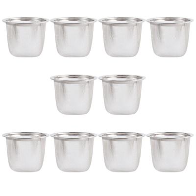 Teekannenfilter-Einlagesieb Siebe für losen Kaffee, feinmaschiges Tassensieb aus Edelstahl