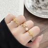 Nischen-Temperament Modisches Schlichtes Design Schmetterling Rose Perle Offener Ring Exquisiter Leichter Luxusring