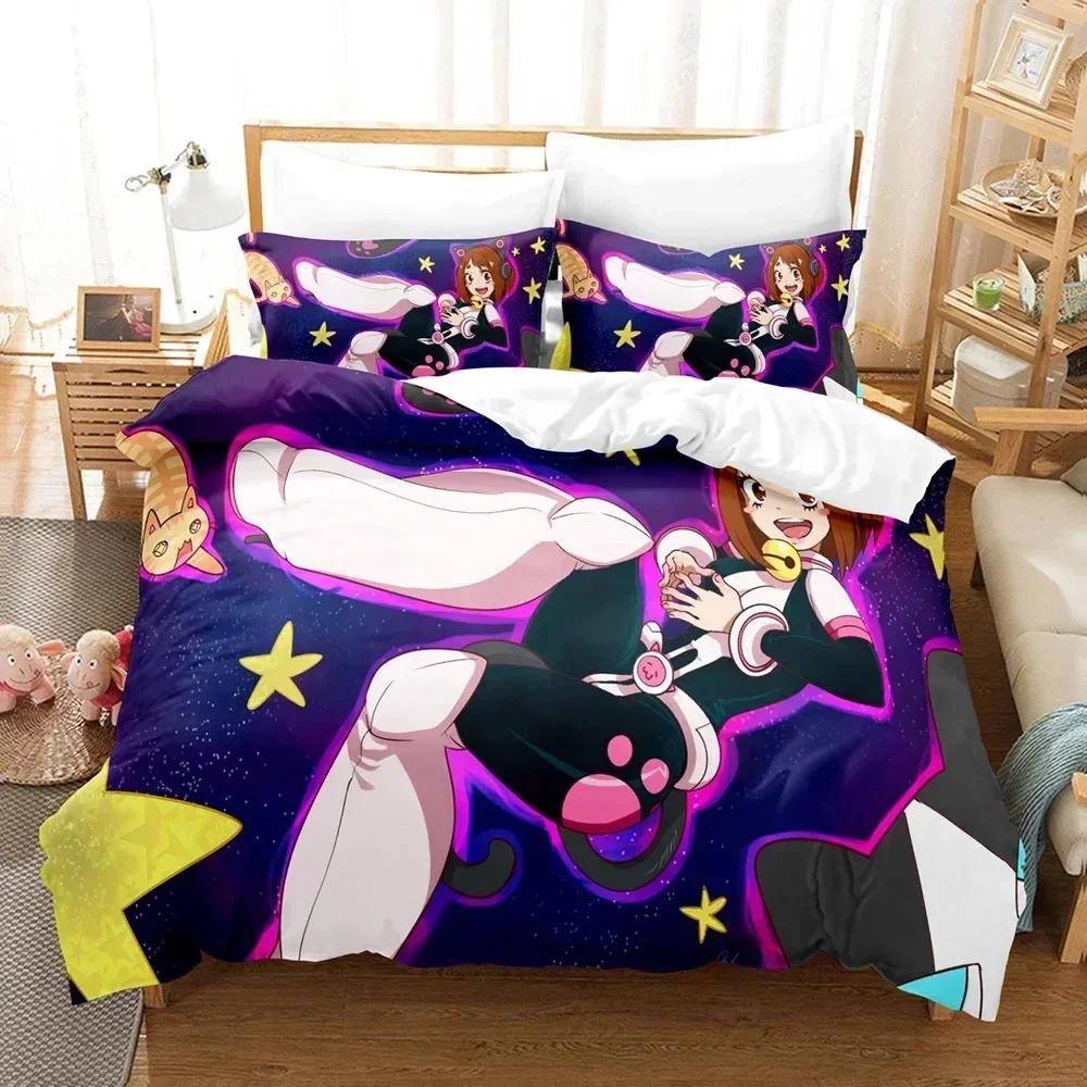 My Hero Academia Sängkläder Set Japan Tryckt Sängset Med Örngott Säng Påslakan Mjukt Queen King Size Sängkläder Hem