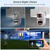 2024 New EU 9MP PTZ Wifi Camera Dual Screen 8X Digital Zoom Human Detection Outdoor Security Protection CCTV Surveillance IP Camera iCSee