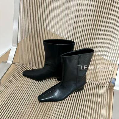 Thick Heel Mid-boots Knight Boots Women's Boots 2025 New Autumn and Winter Models with Skirts Retro Brown Maillard Short Boots