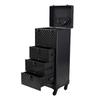 Multi-layer Wheeled Makeup & Nail Art Toolbox with Drawer