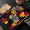 4-delige placemats, placemats met dierenhuid kunstprint, tafelmatten hittebestendig, koffie placemats, voor binnen, buiten, keuken
