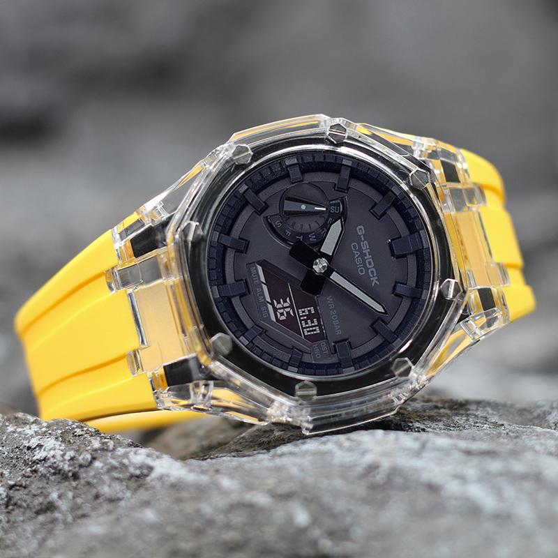 Casio Unisex Řada s duálním displejem Liquid Crystal/Analogové Černé hodinky GA-2100-1A1-