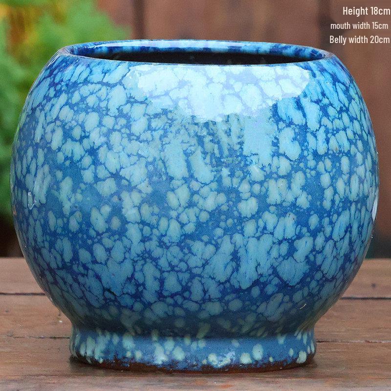 Stor Keramikkruka för Heminredning: Grov keramik för spindelväxt, gullranka, suckulenter och paradisfågelblomma. Perfekt för gröna växter och blommor.