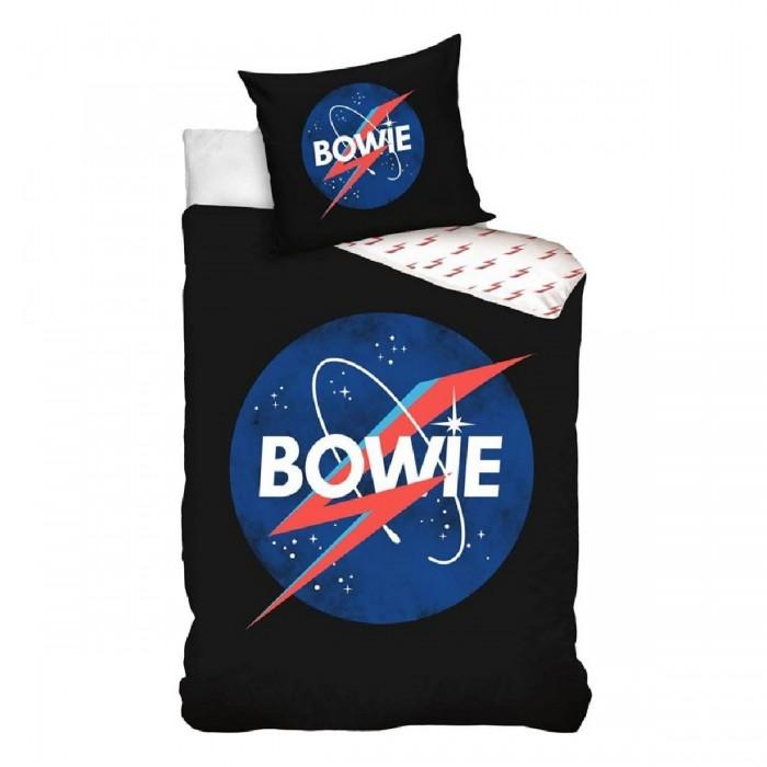 David Bowie Cotton Lightning Bolt Duvet Cover Set