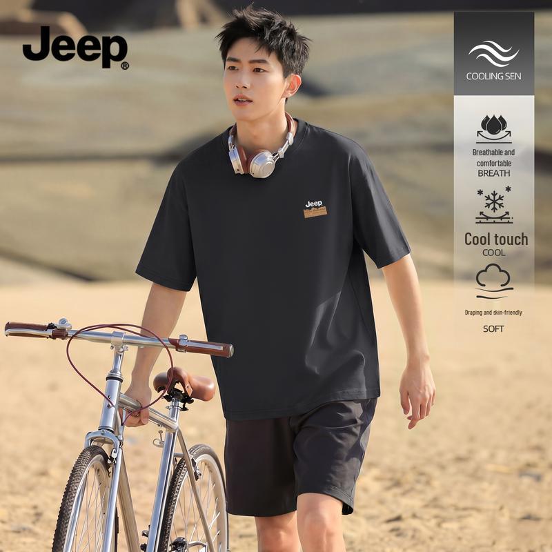 JEEP Men s Ice Silk Short Sleeve T-Shirt 5XL