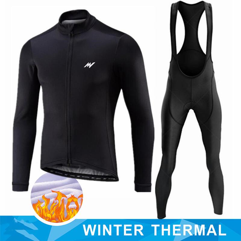 2026 Winter Warm Cycling Clothing Set  Fleece Cycling Jersey  Mtb Male Clothing Man Clothes Men's Bike  Thermal Mens Bicycle Pants Set Suit Outfit