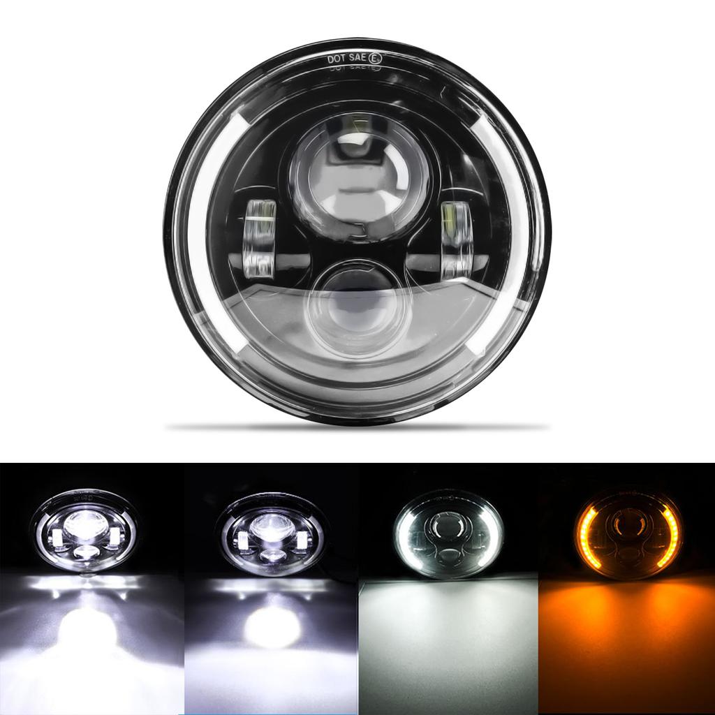 7 Inch Motorcycle LED Headlight for Motorcycle JEEP Wrangler JK Harley Touring Road King Yamaha 7Inch Round LED Headlight