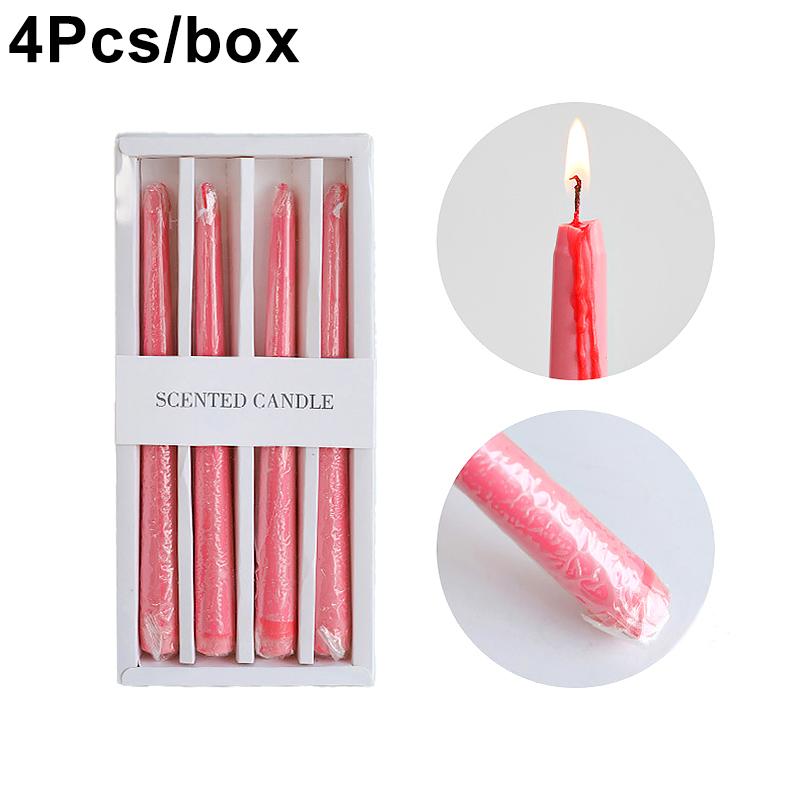 4 Pack Tall Bleeding Candles Horrible Candle Set Home Decoration Spooky Blood Drip Funny Black Tapered Candlesticks Party 2 Colors