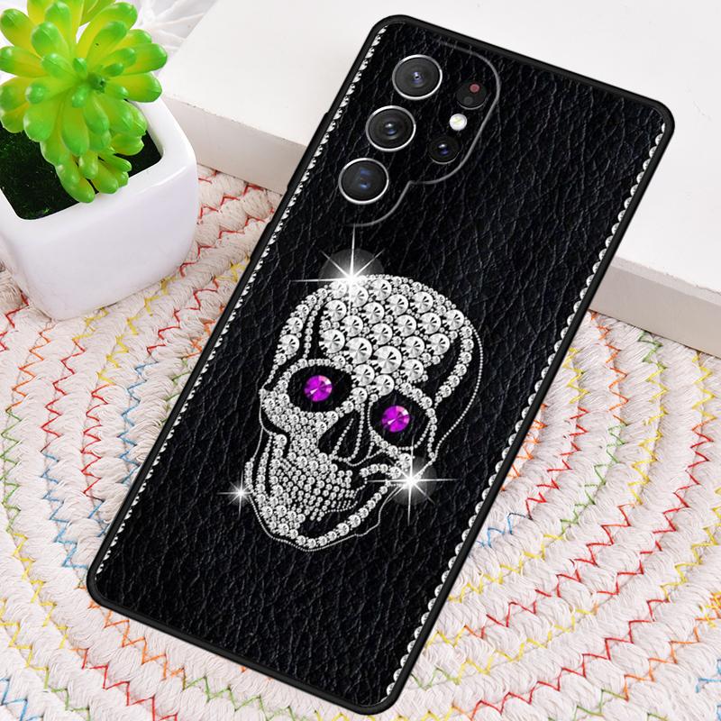 DIAMOND SKULL Phone Case for Samsung Galaxy note 10 pro S26 Ultra S23 S24 FE S25 S21 S22 PLUS shockproof Cove