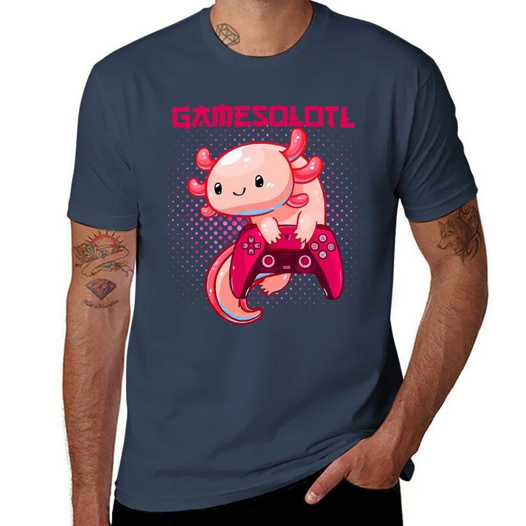 Gamer Axolotl Lover Cute Axolotl Gaming Tshirt Quick Dry Travel Tshirt