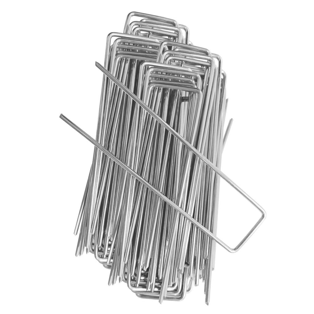 U-Shaped Galvanized Lawn and Ground Nails for Outdoor Use