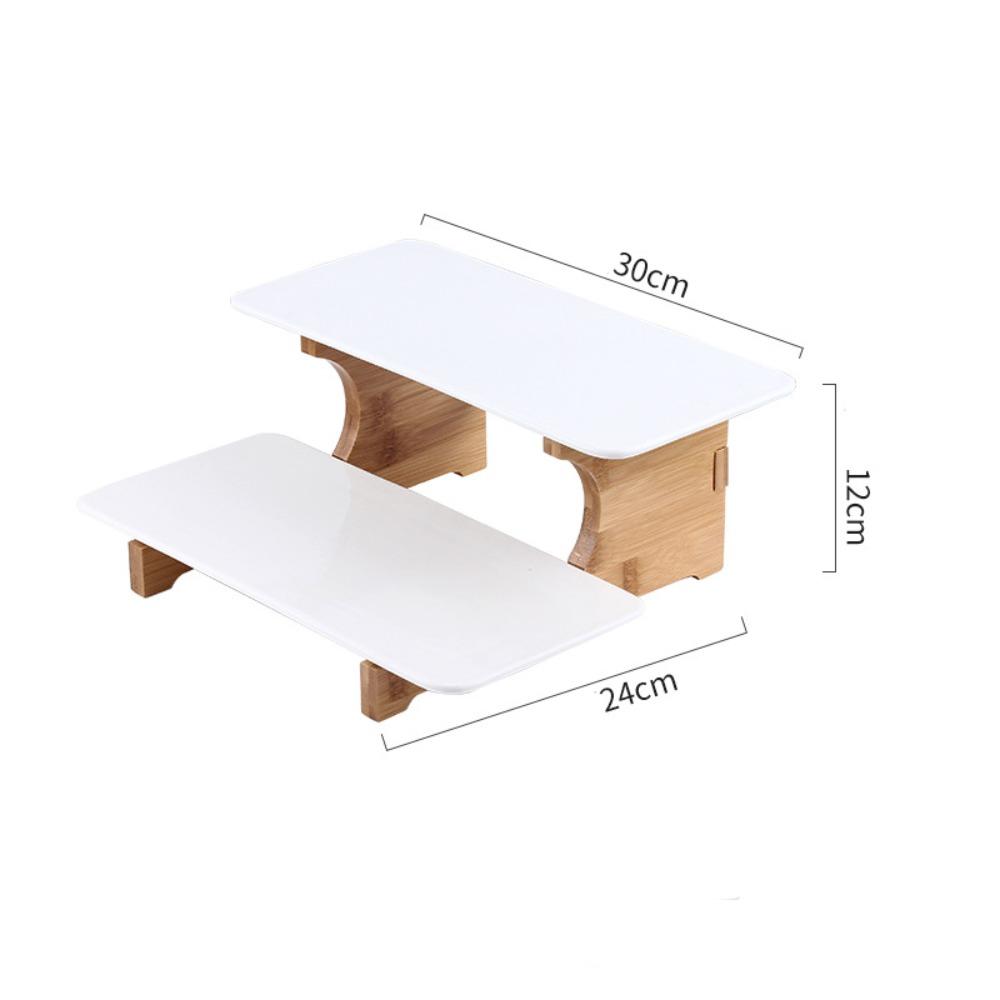 

Экономичная подставка-буфет из бамбука, 3 яруса, подносы для хранения фруктов, пирожных, закусок, для послеобеденного чая 2 tiers