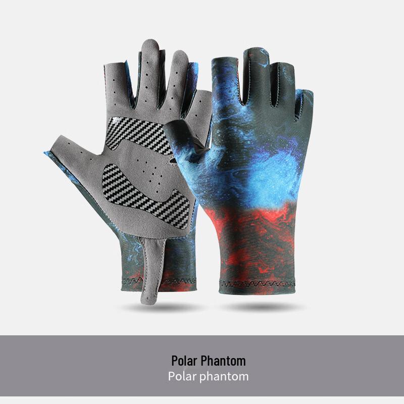 Junbie Half-Finger Lure Fishing Gloves L-XL