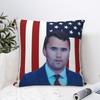 Pillow Case Charlie Kirk American Flag Polyester Pillow Cover Cute Funny Cushion Cover Pillowcases For Office Home Decorative